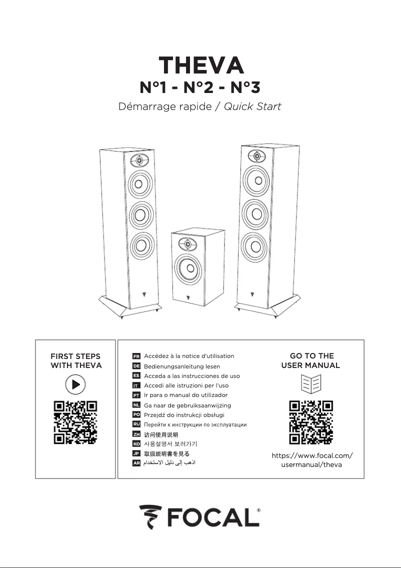 Página 1 del manual Guía de inicio rápido Focal Theva N°1