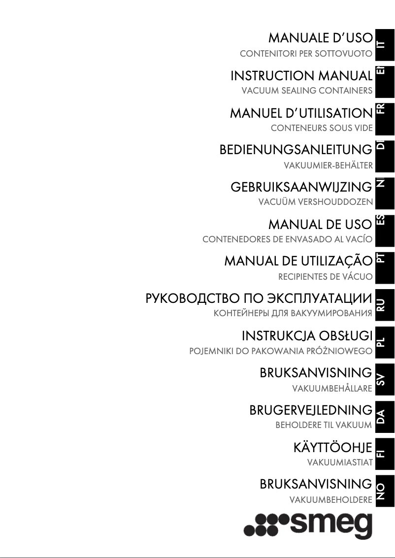 Page n°1 - Manuel utilisateur Smeg LIFEBOX