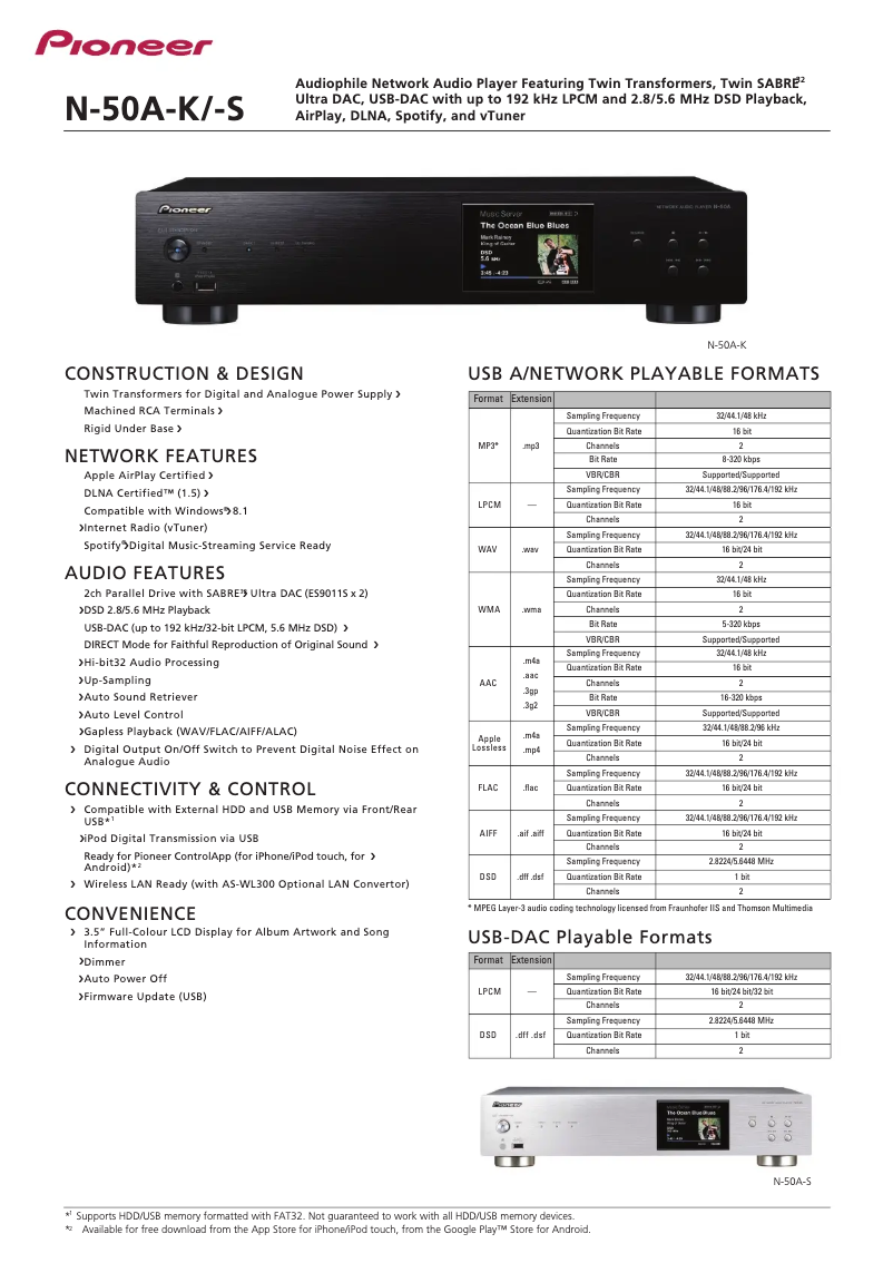 Image de la première page du manuel de l'appareil N-50A-K