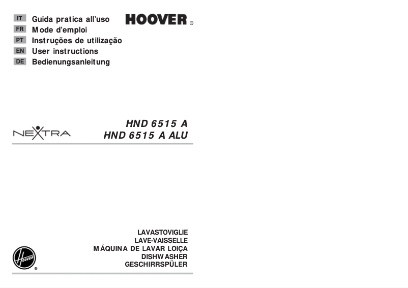 Page n°1 - Manuel utilisateur Hoover HND 6515A-85S