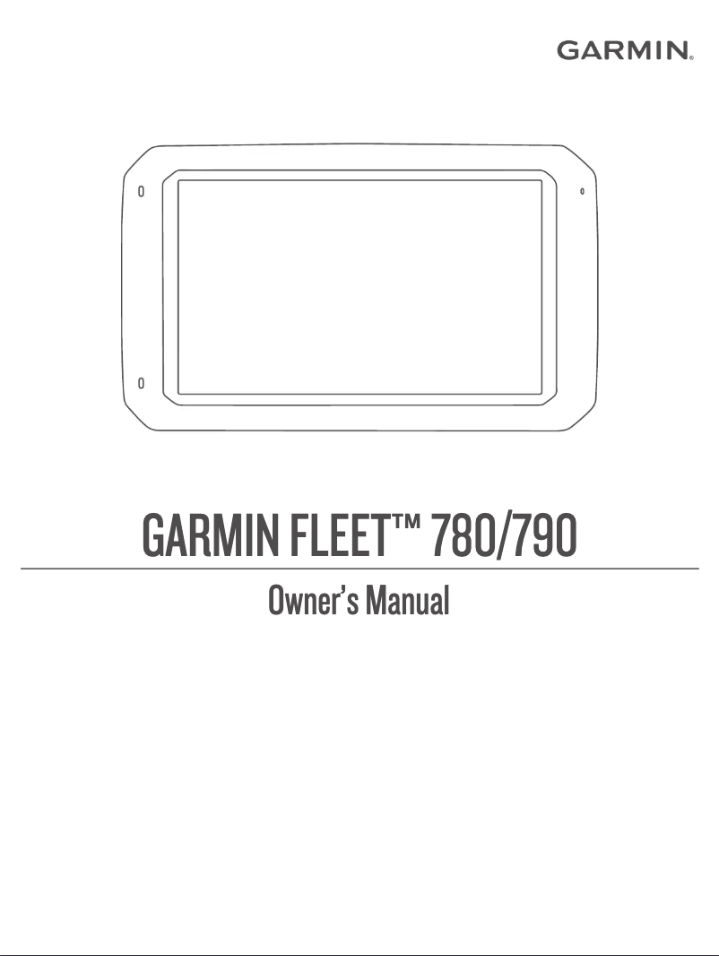 Page n°1 - Manuel utilisateur Garmin Fleet 790