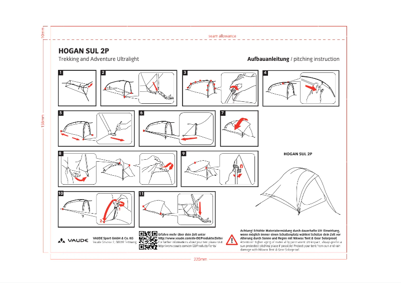 Page 1 de la notice Manuel utilisateur Vaude HOGAN SUL 2