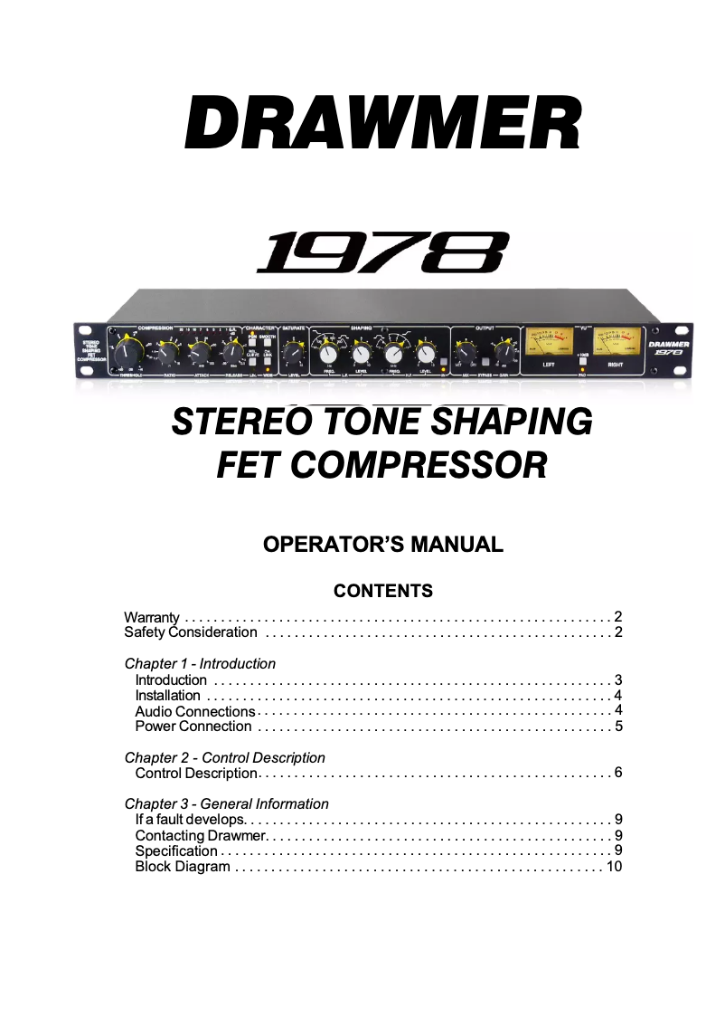 Image de la première page du manuel de l'appareil 1978