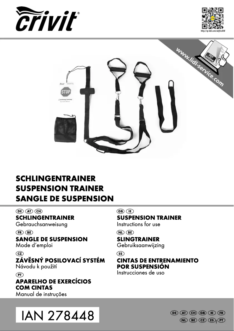 Page 1 de la notice Manuel utilisateur Crivit IAN 278448