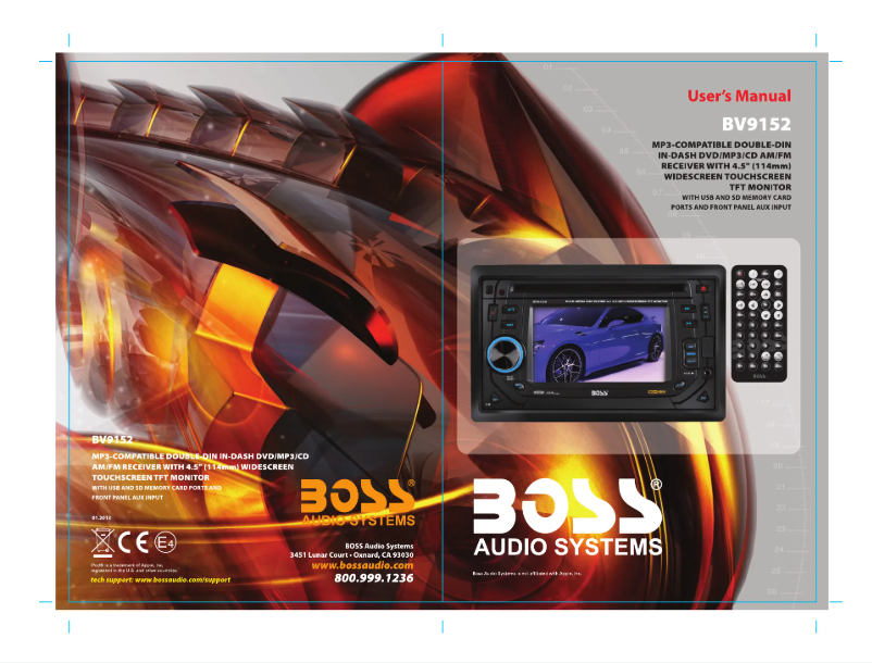 Page n°1 - Manuel utilisateur Boss BV9152