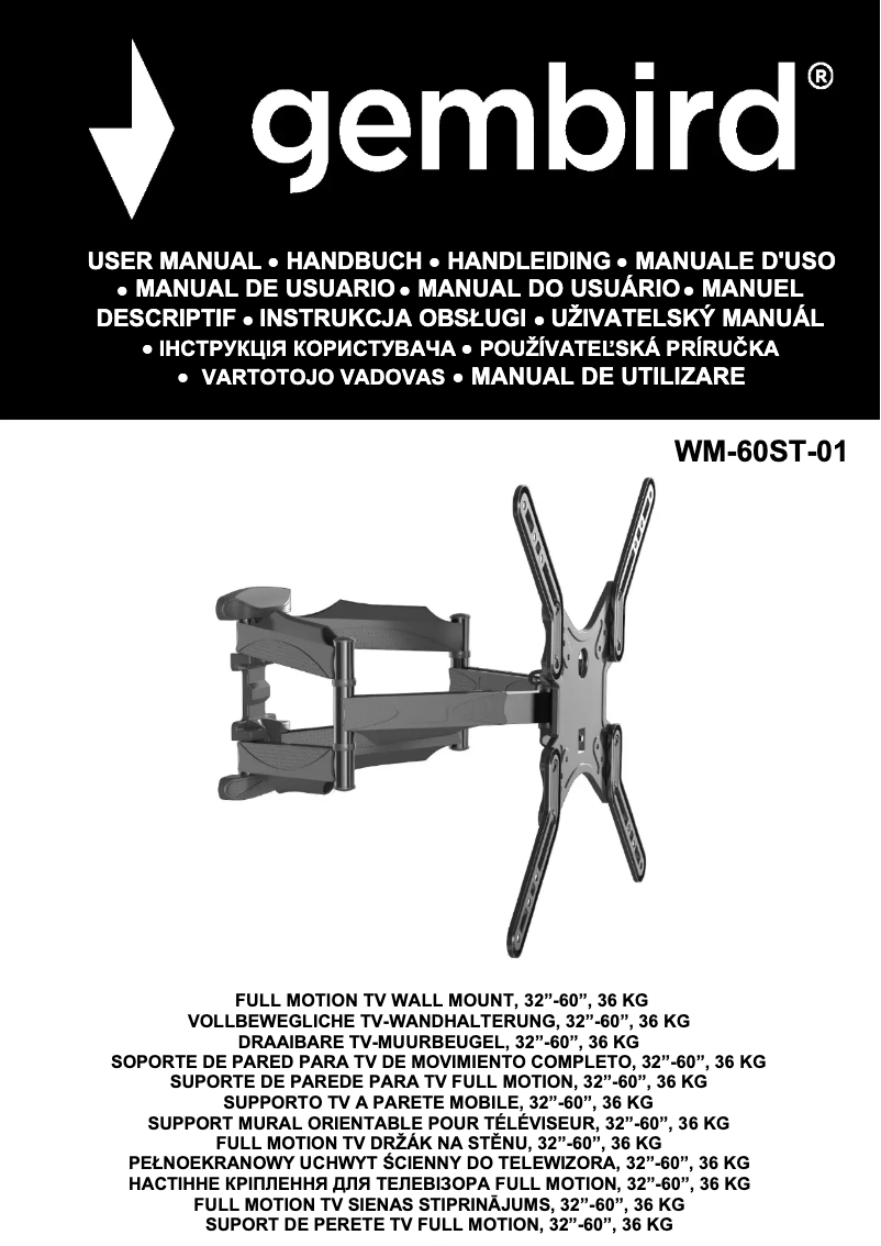 Image de la première page du manuel de l'appareil WM-60ST-01