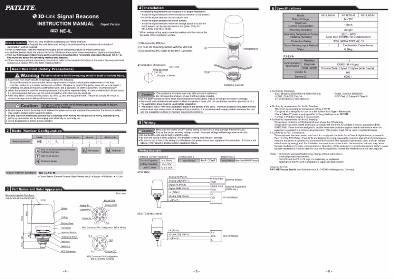 Image de la première page du manuel de l'appareil NE-ILXB-M