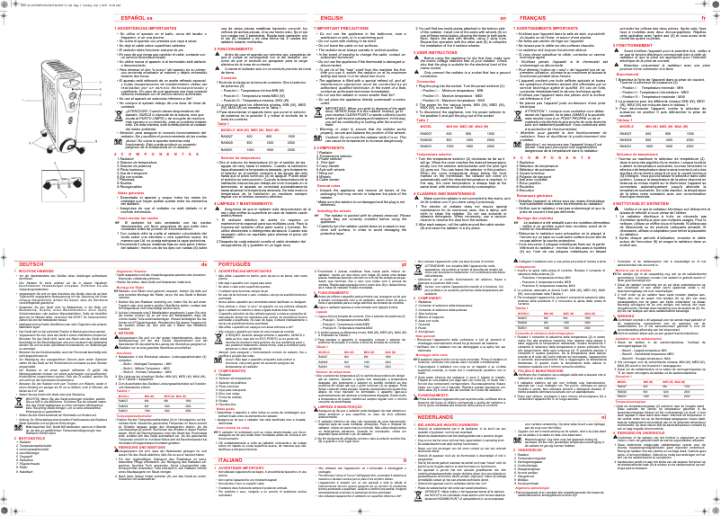 Page 1 de la notice Manuel utilisateur Solac RA8027
