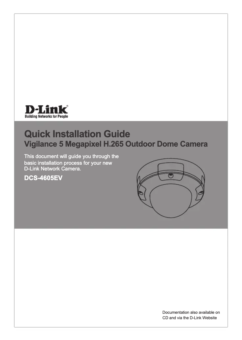 Page 1 de la notice Guide d'installation D-Link DCS-4605EV