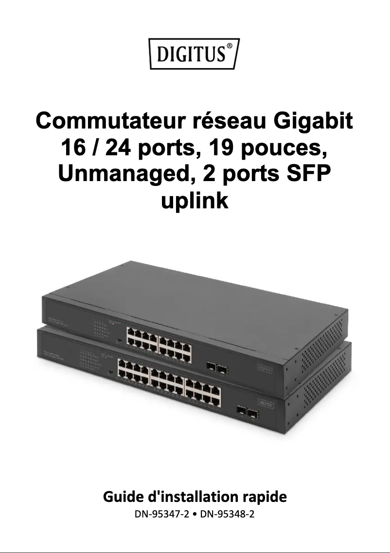 Image de la première page du manuel de l'appareil DN-95348-2