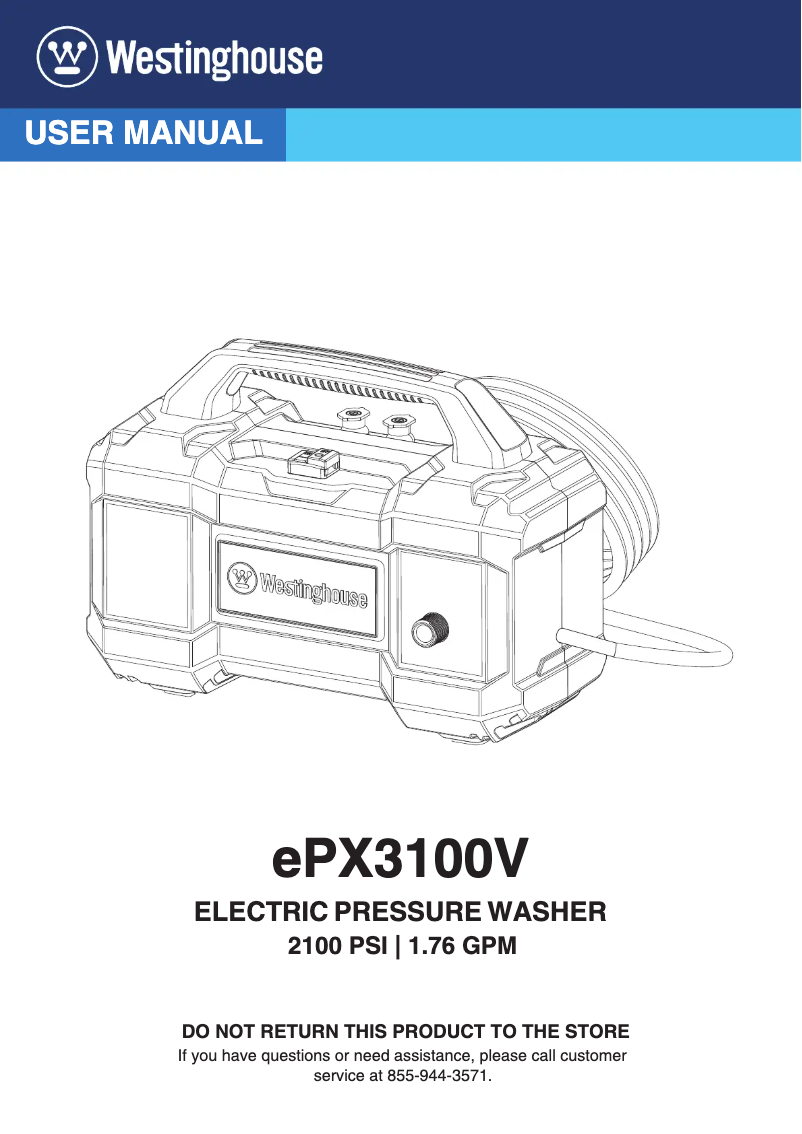 Image de la première page du manuel de l'appareil ePX3100v