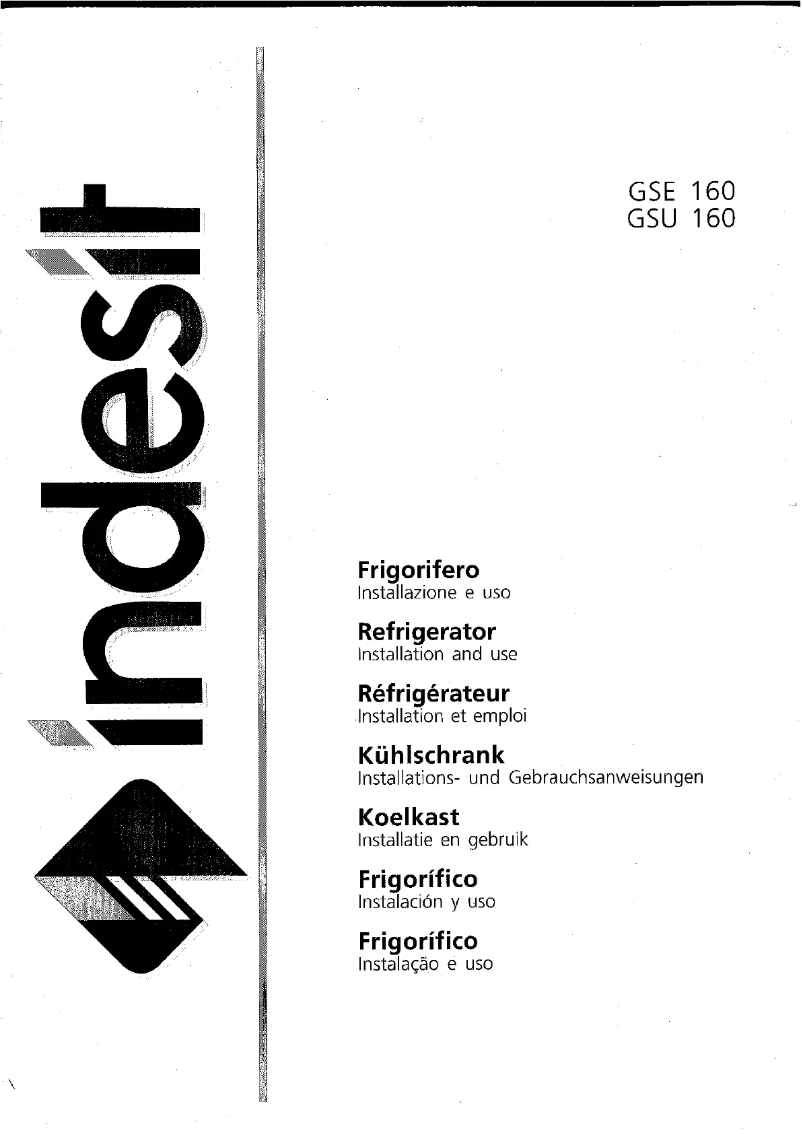 Page n°1 - Manuel utilisateur Indesit GSE 160