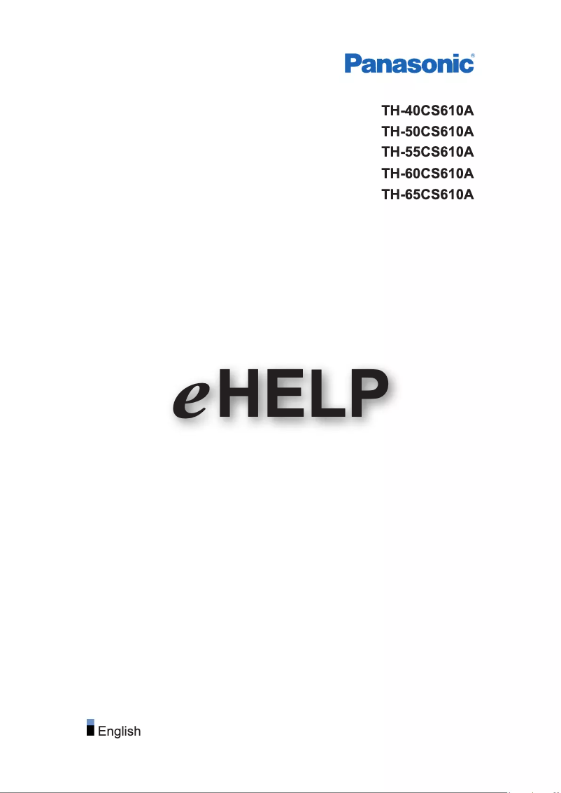Page 1 de la notice Manuel utilisateur Panasonic TH-65CS610A