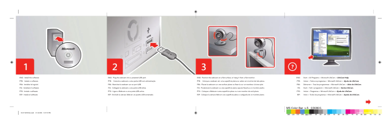 Image de la première page du manuel de l'appareil LifeCam VX-6000