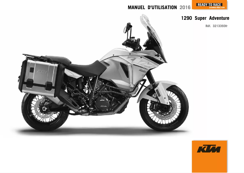 Page 1 de la notice Manuel utilisateur KTM 1290 Super Adventure (2016)