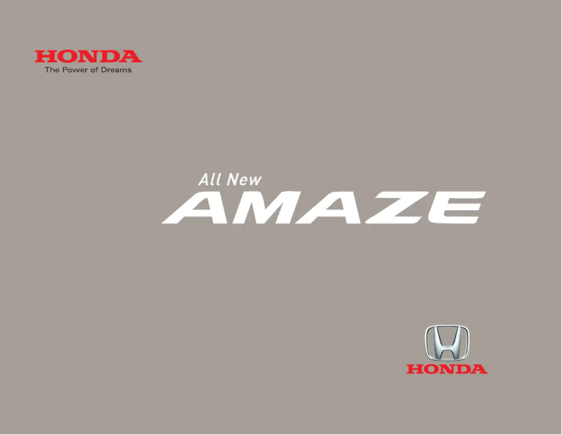 Page 1 de la notice Manuel utilisateur Honda Amaze (2018)