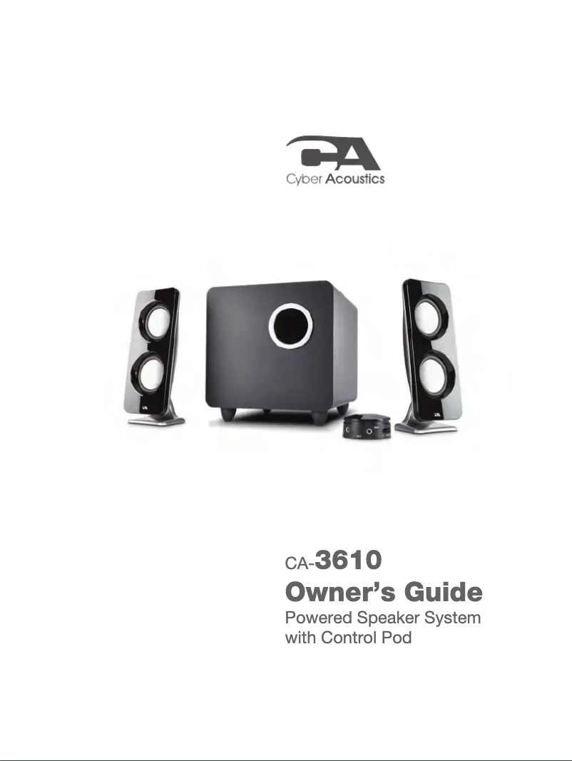 Página 1 del manual Manual de usuario Cyber Acoustics CA-3610