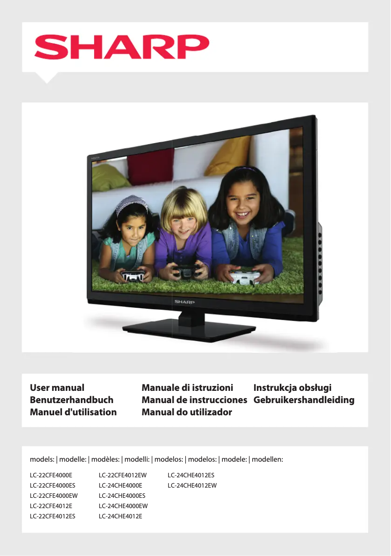Page n°1 - Manuel utilisateur Sharp LC-22CFE4012E