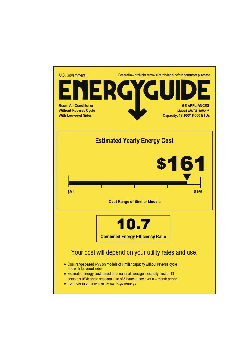 Page 1 de la notice Manuel utilisateur GE AWGH18WWF