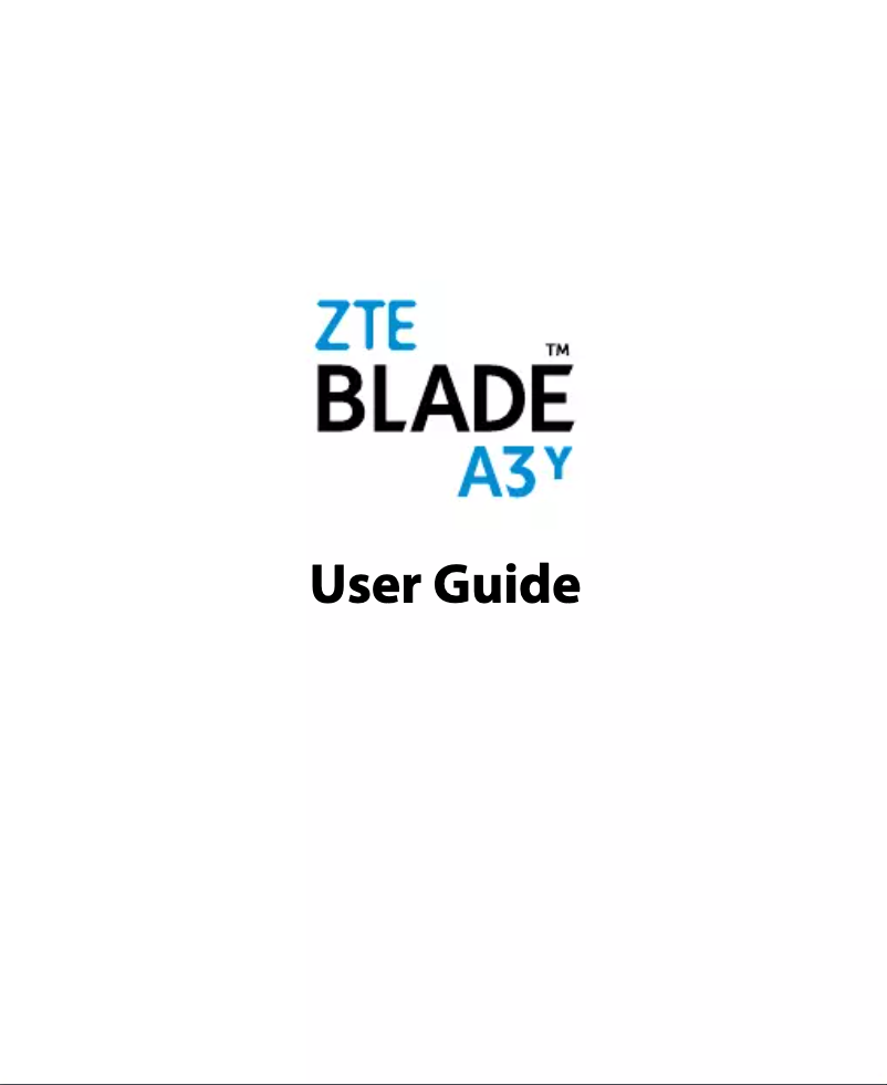Page n°1 - Manuel utilisateur ZTE Blade A3Y