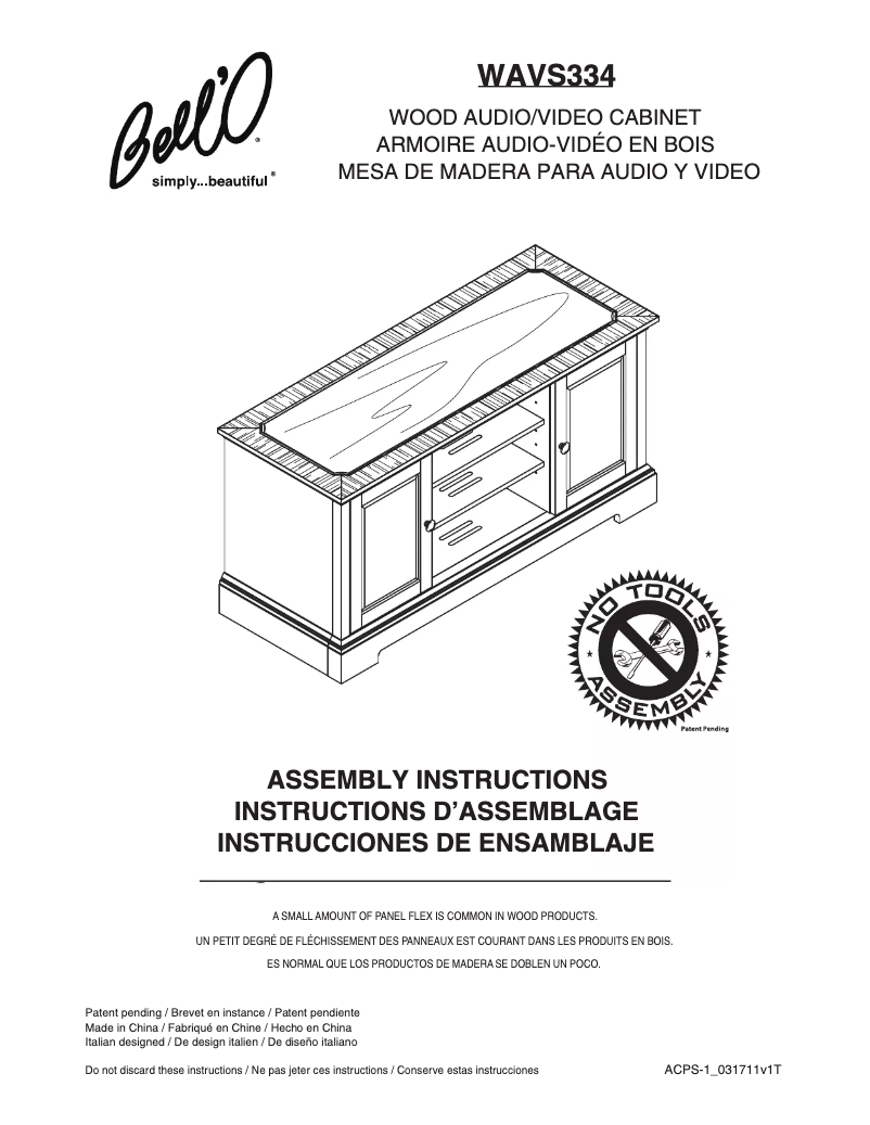 Image de la première page du manuel de l'appareil WAVS-334