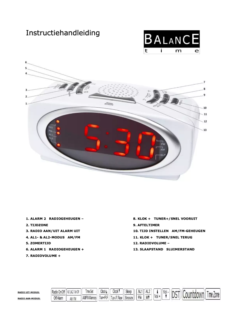 Image de la première page du manuel de l'appareil HE-CLOCK-31W