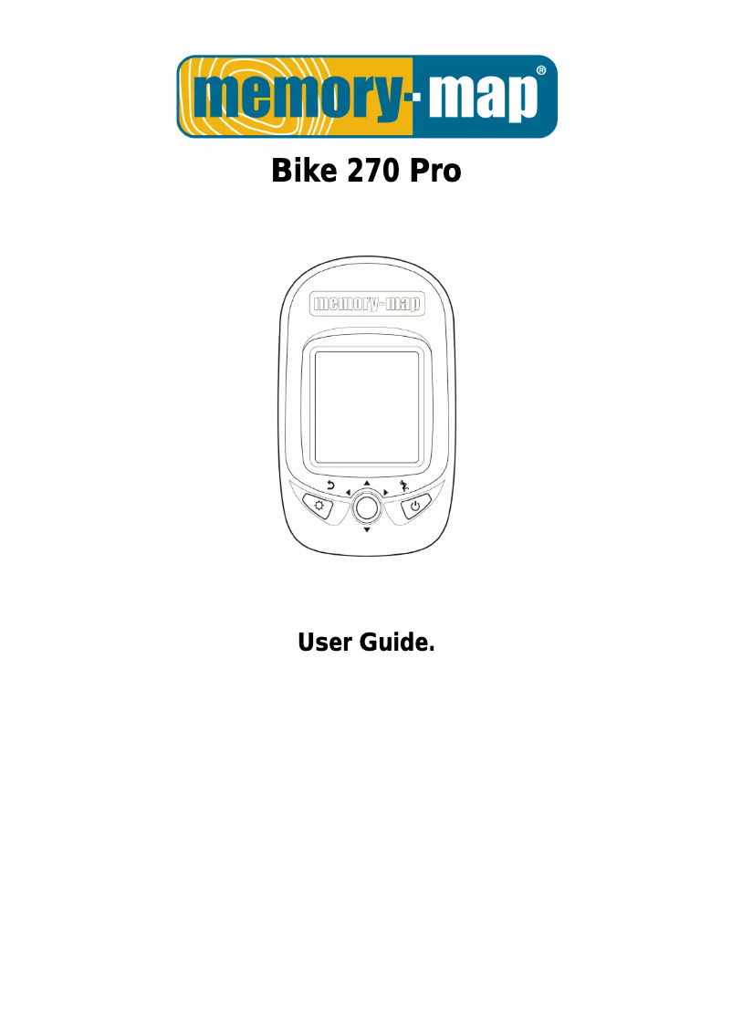 Page 1 de la notice Manuel utilisateur Snooper Bike 270 Pro Memory-Map
