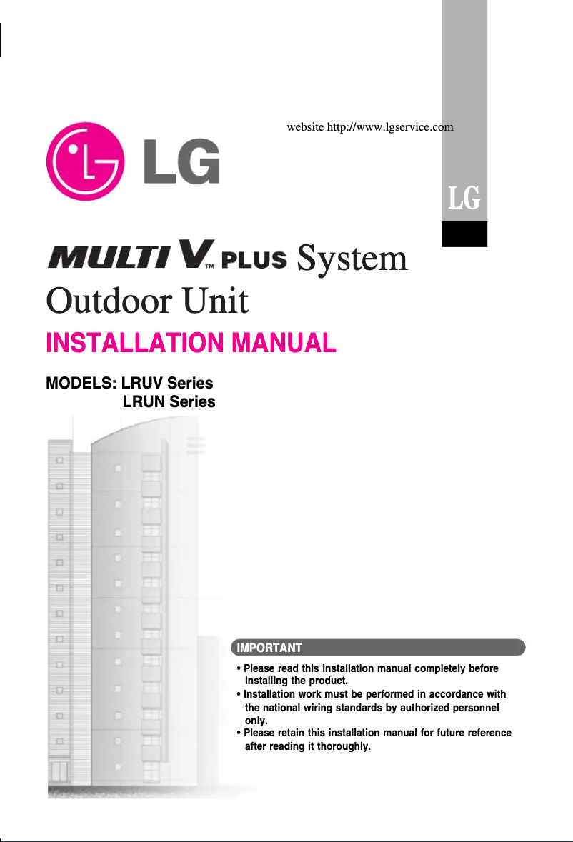 Page n°1 - Manuel utilisateur LG LRUV1408T1