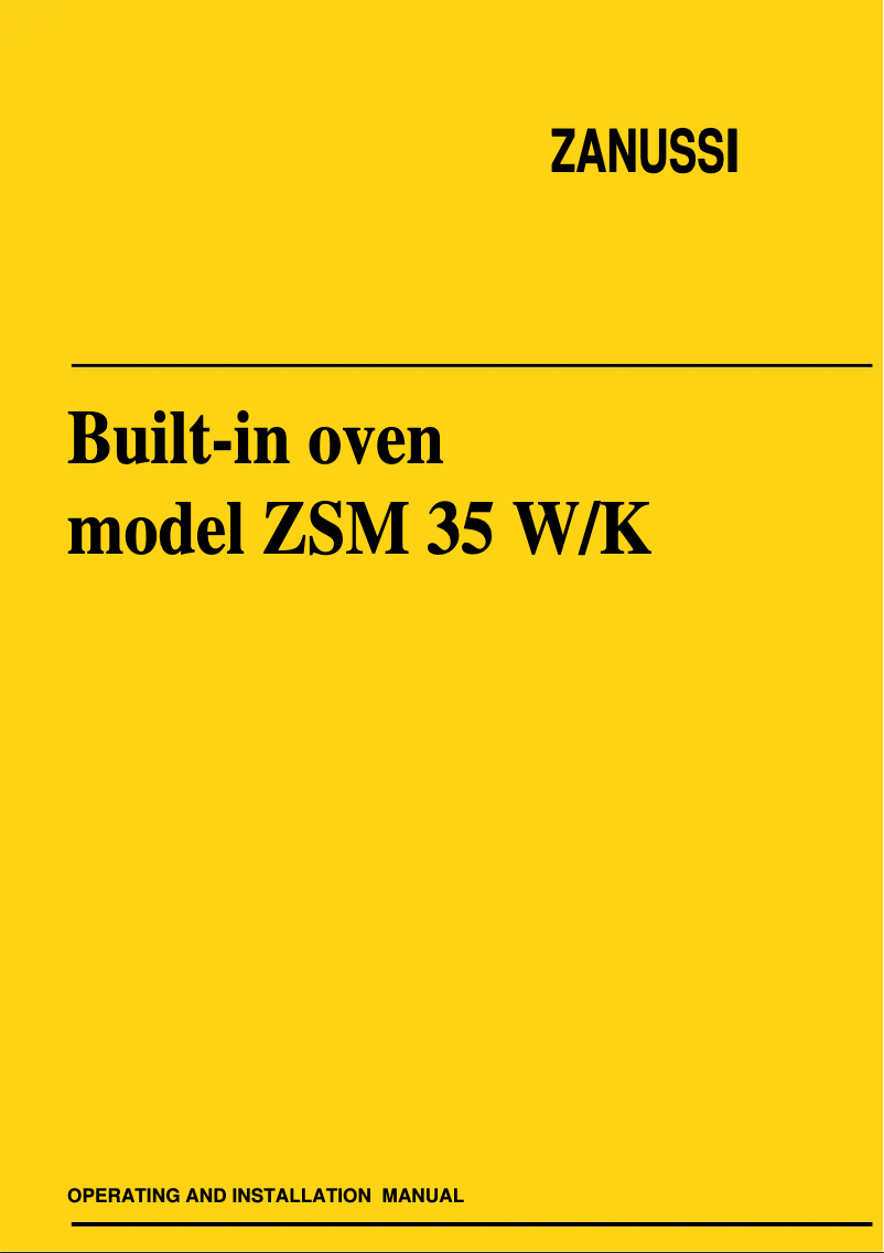 Image de la première page du manuel de l'appareil ZSM35W