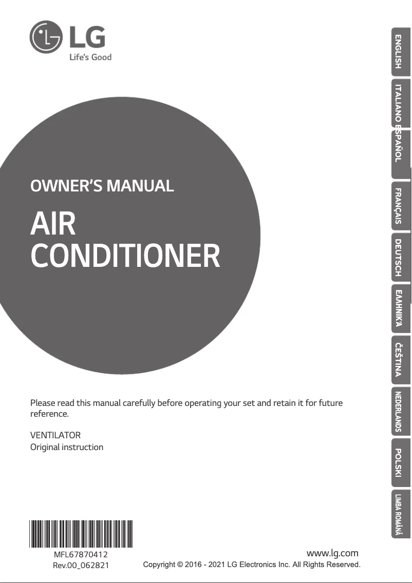 Page 1 de la notice Manuel utilisateur LG LZ-H035GBA4