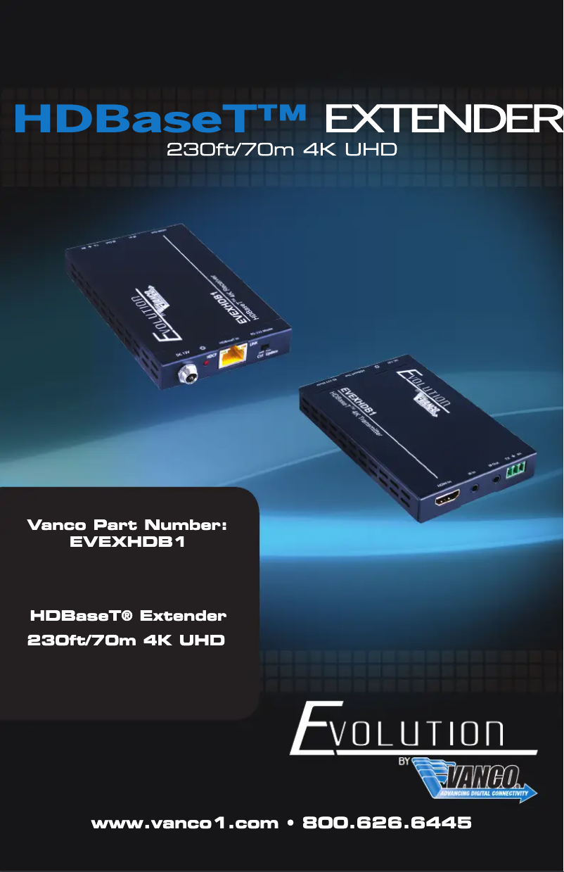 Page 1 de la notice Manuel utilisateur Evolution EVEXHDB1