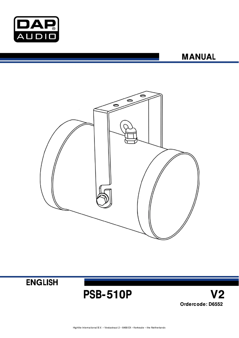 Image de la première page du manuel de l'appareil PSB-510P