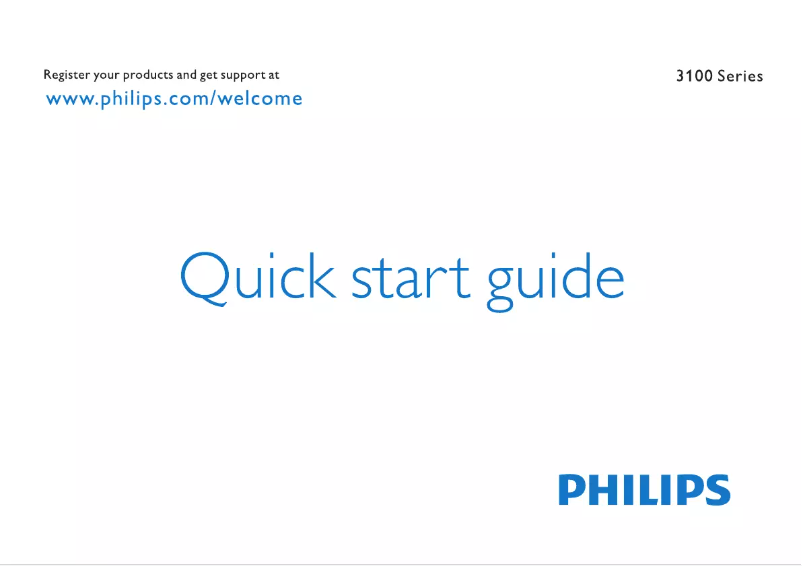 Page n°1 - Guide de démarrage rapide Philips 50PFL3108