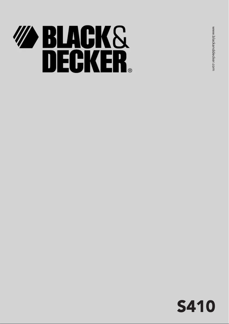 Page 1 de la notice Manuel utilisateur Black & Decker S410