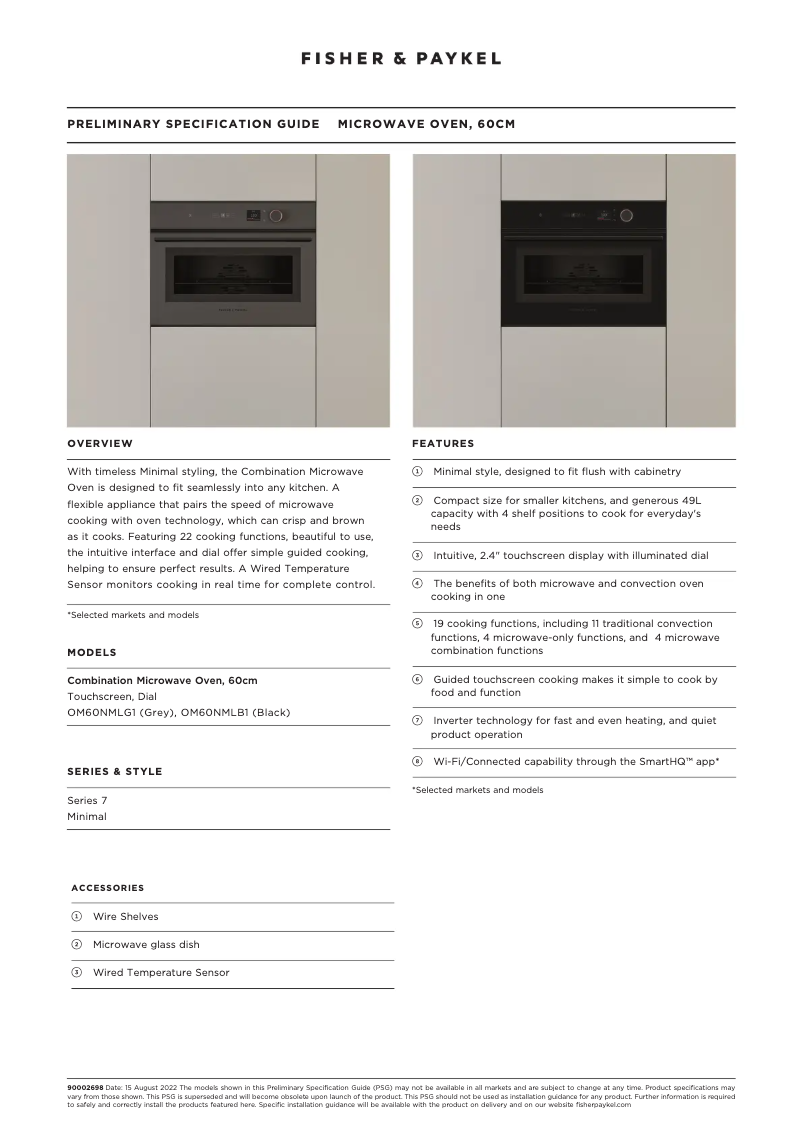 Image de la première page du manuel de l'appareil OM60NMLG1