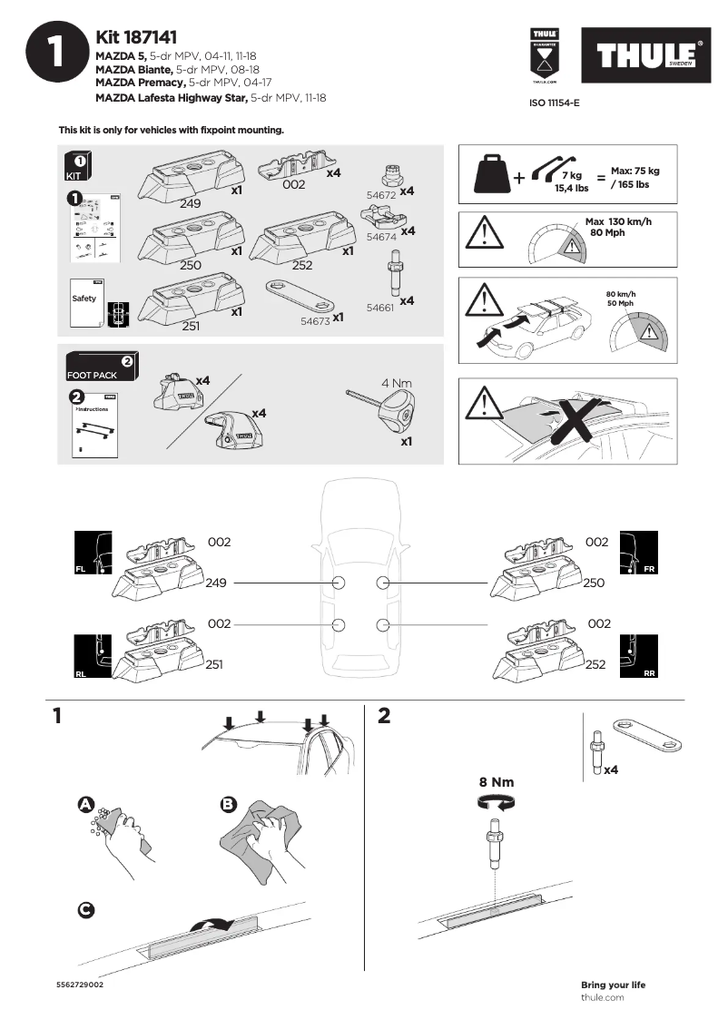 Image de la première page du manuel de l'appareil Kit 187141