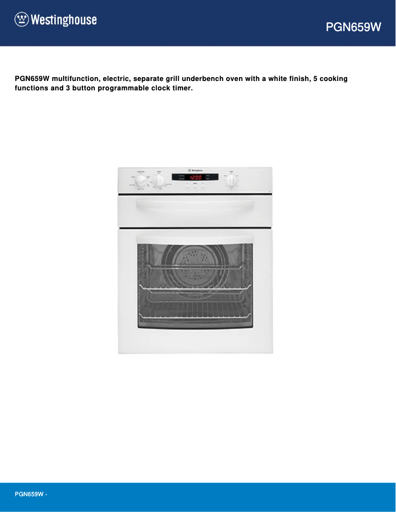Image de la première page du manuel de l'appareil PGN659W