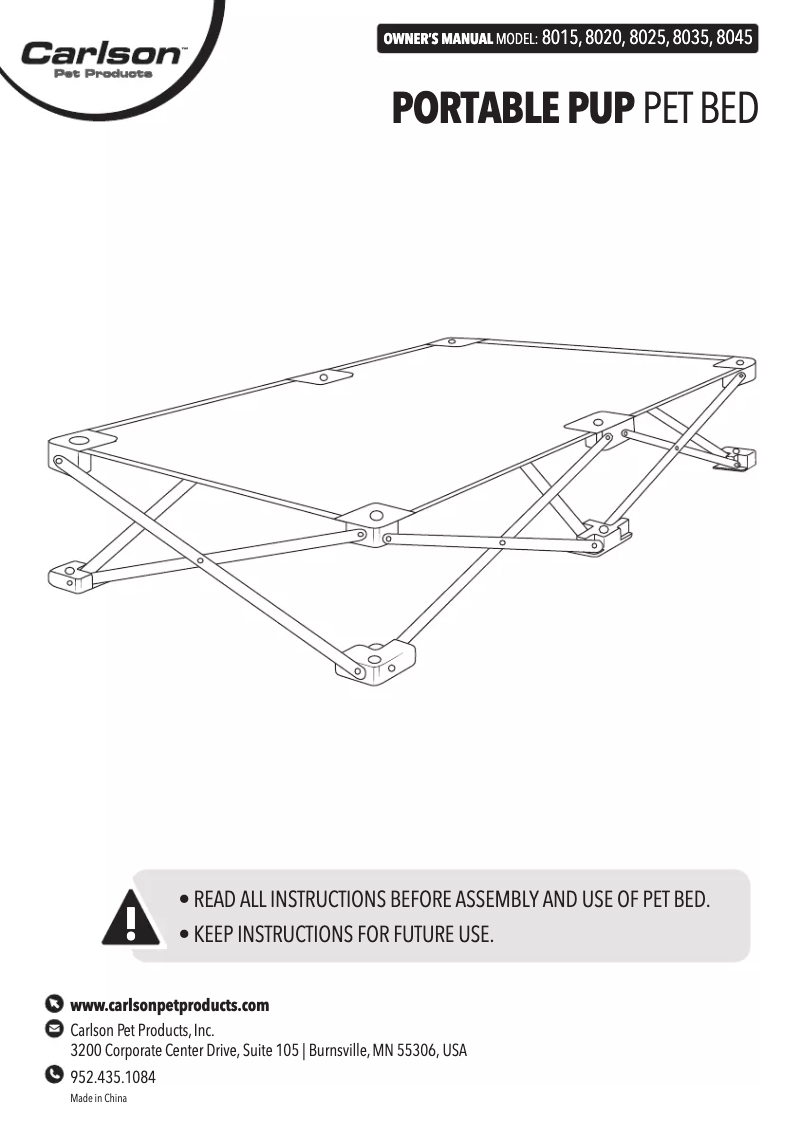 Page 1 de la notice Manuel utilisateur Carlson Portable Pup 8025