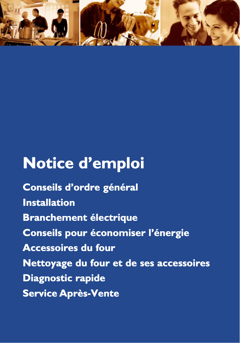 Page n°1 - Manuel utilisateur Bauknecht BLZG 9000