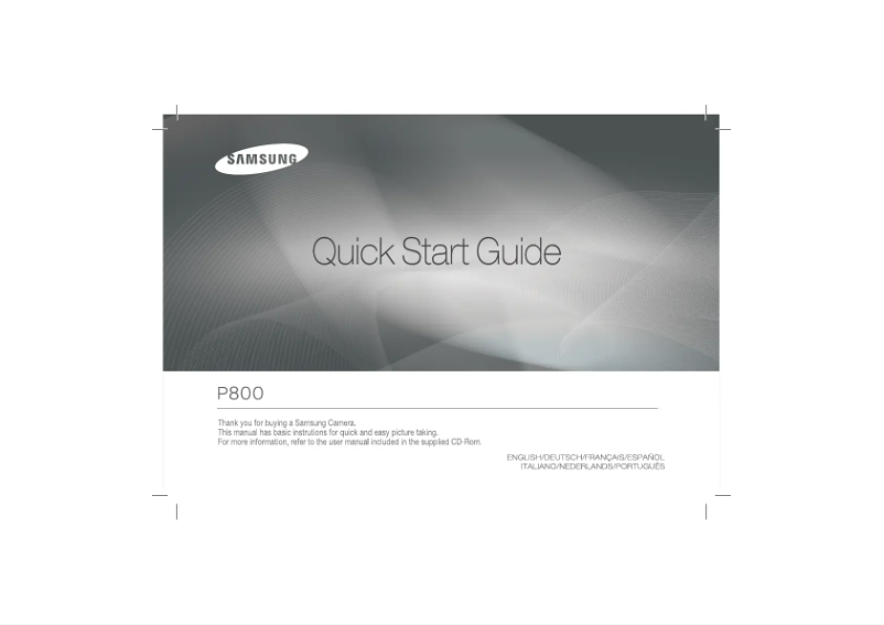 Page 1 de la notice Manuel utilisateur Samsung P800