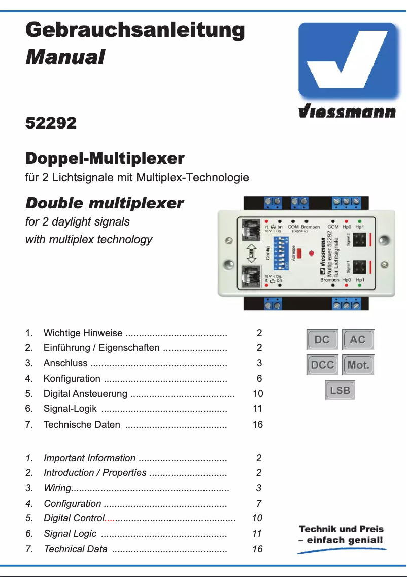 Image de la première page du manuel de l'appareil 52292