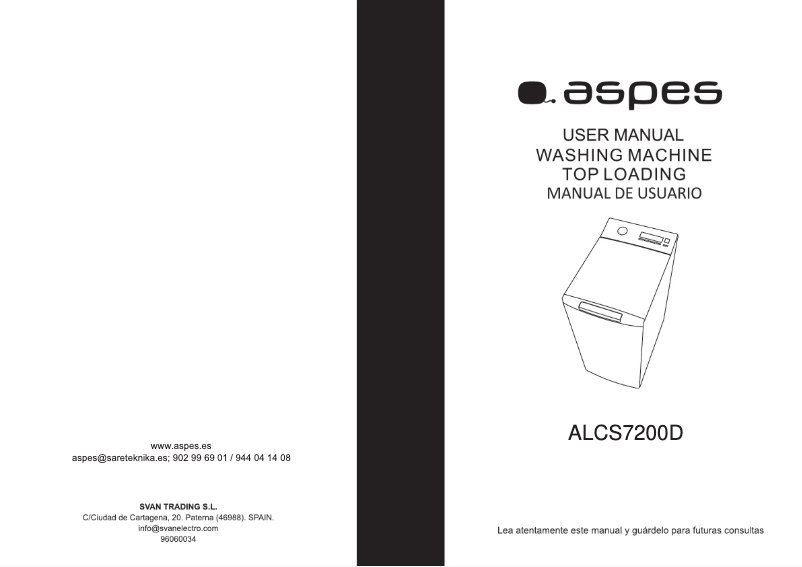 Page n°1 - Manuel utilisateur Aspes ALCS7200D