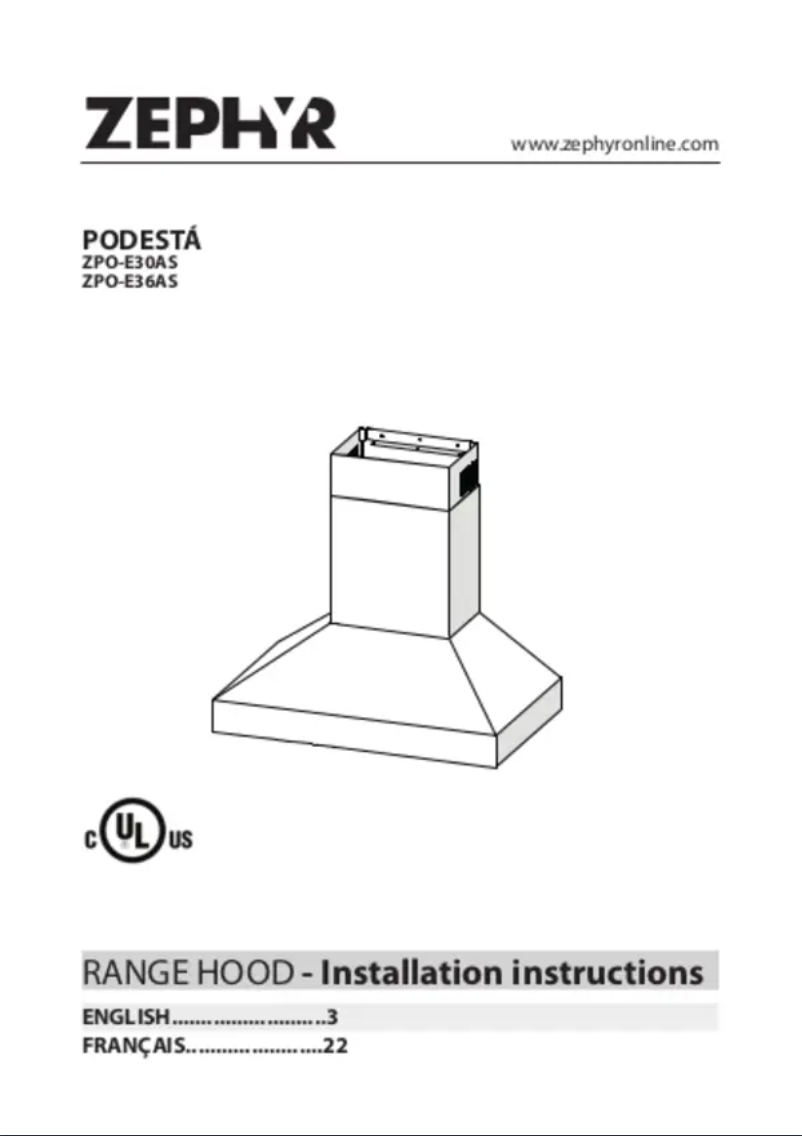 Page n°1 - Manuel utilisateur Zephyr ZPO-E30AS
