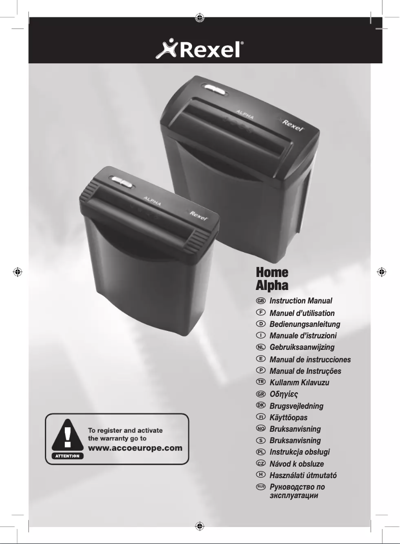 Imagen de la primera página del manual del dispositivo Alpha CC