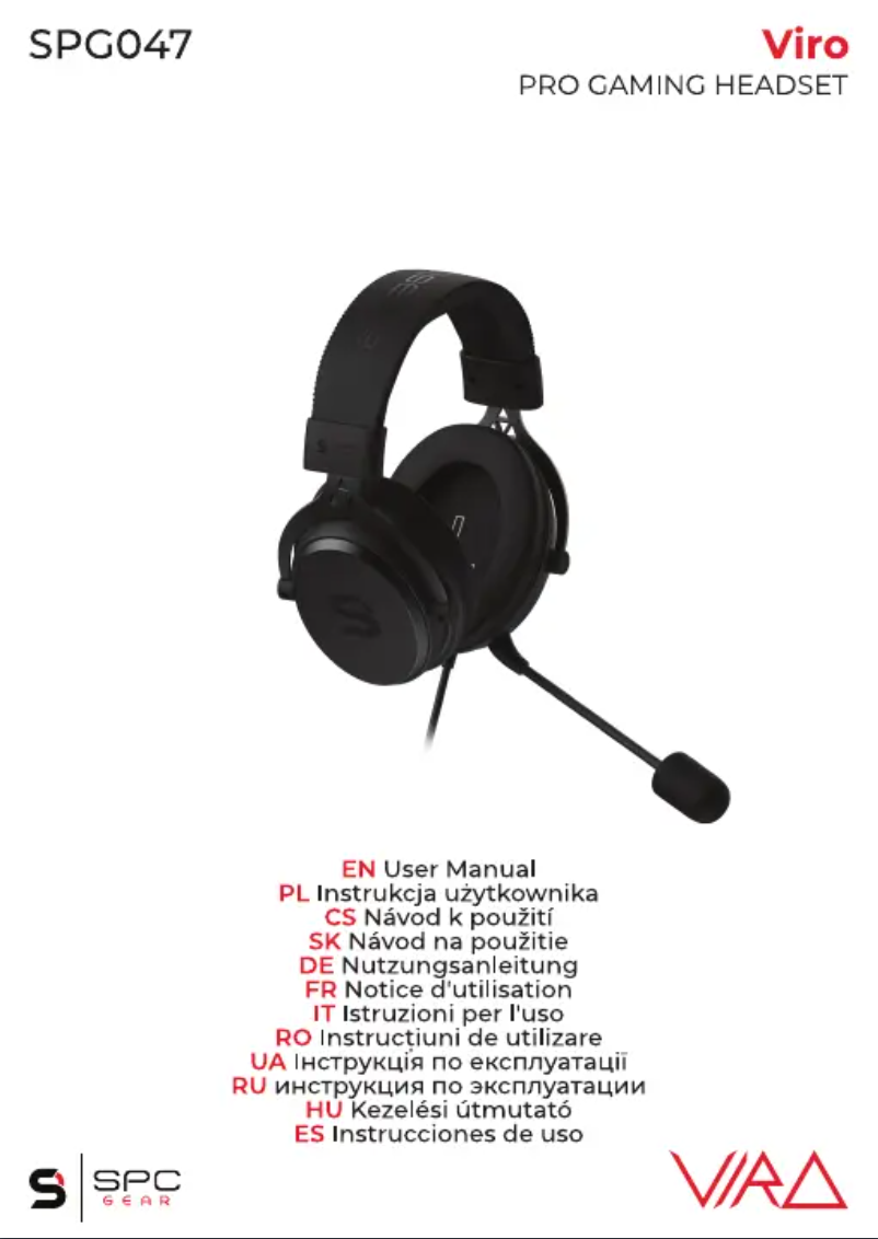 Page 1 de la notice Manuel utilisateur SPC Viro SPG047