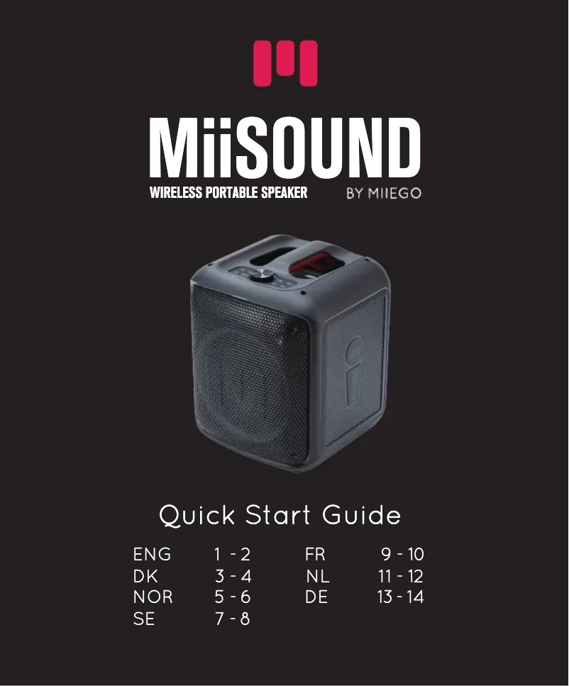 Page n°1 - Manuel utilisateur Miiego MiiSOUND