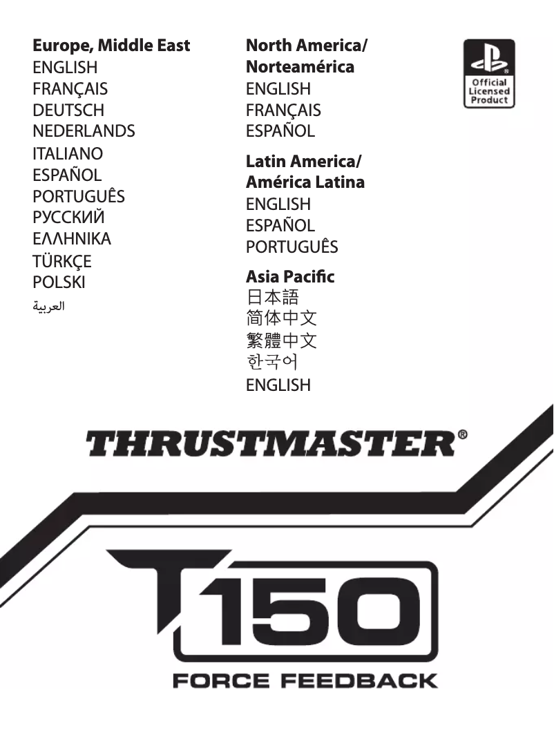 Page n°1 - Manuel utilisateur Thrustmaster T150 RS Force Feedback