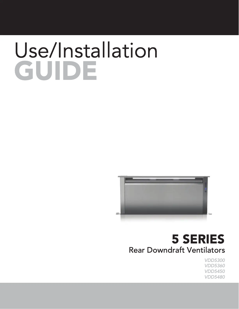 Page 1 de la notice Manuel d'utilisation et d'entretien Viking VDD5480SS