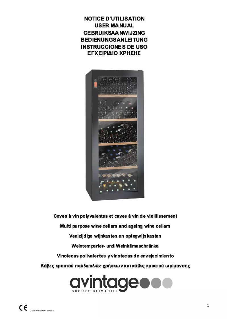 Page 1 de la notice Manuel utilisateur Avintage DV265MGN2