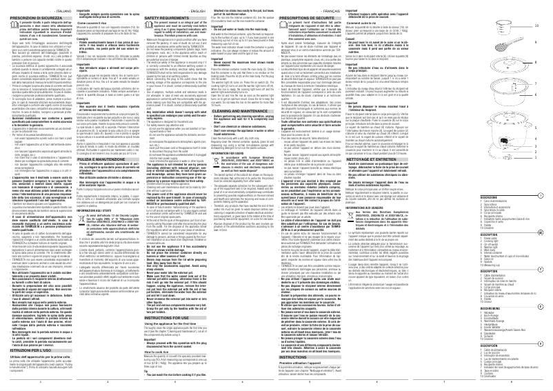 Page 1 de la notice Manuel utilisateur Termozeta Cuoci Riso 73888